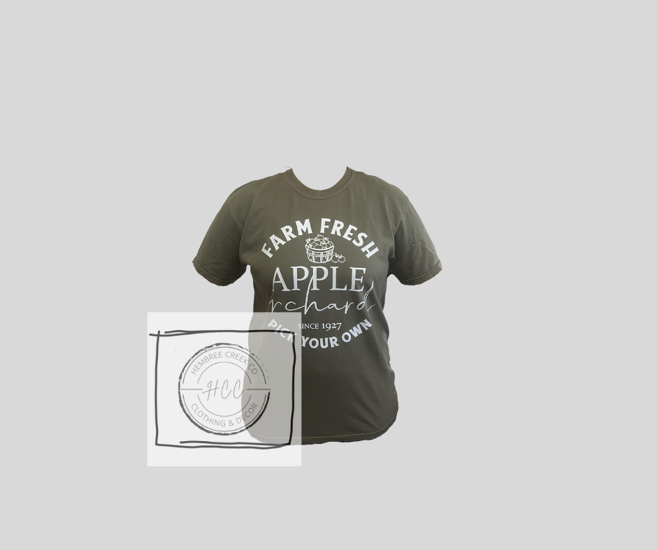 Adult Farm Fresh Apple Orchard T-Shirt