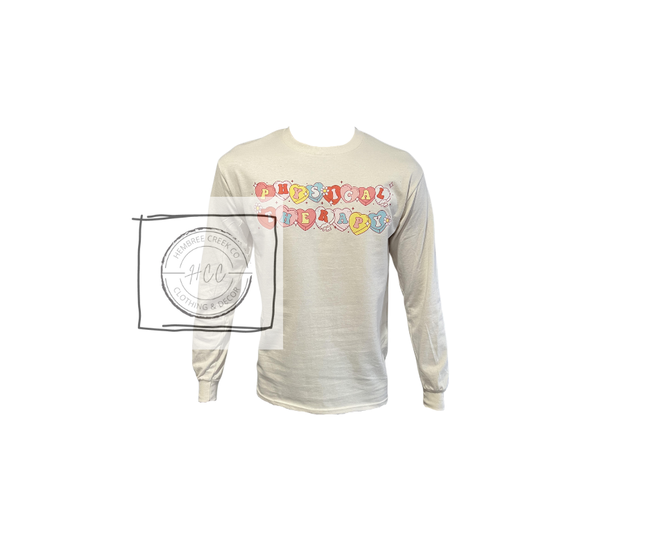 Therapy: Physical Therapy Candy Heart Long Sleeve T-Shirt