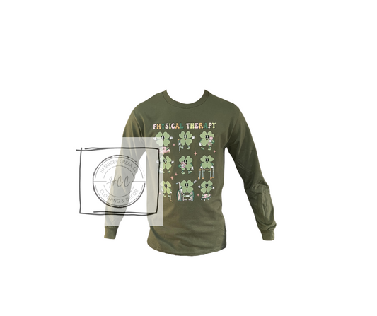 Physical Therapy Shamrocks Long Sleeve T-Shirt